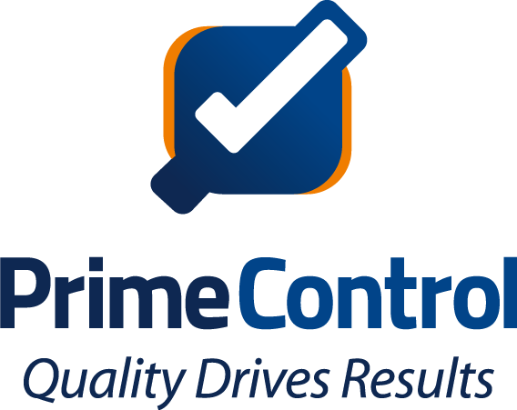 Logo da Prime Control com slogan