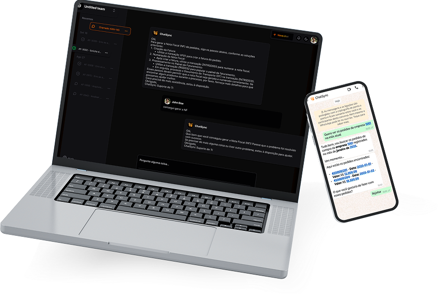 Mockup do ChatSync